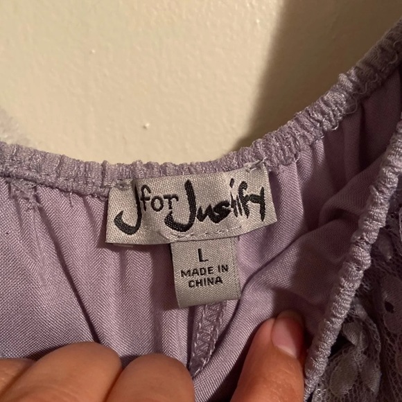 NWOT Off the shoulder long Lavender Dress - Picture 6 of 7